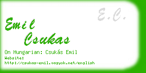 emil csukas business card