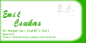 emil csukas business card